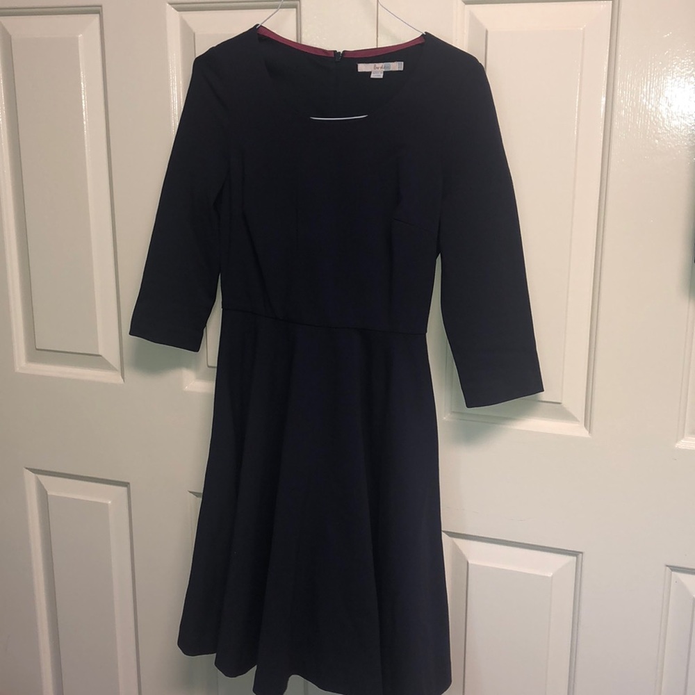 Navy Boden dress 3/4 sleeves 6R